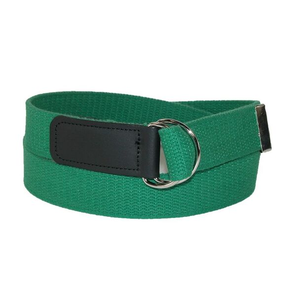 CTM Plus Size Cotton Web Belt with Double D Ring Buckle - Picture 1 of 1
